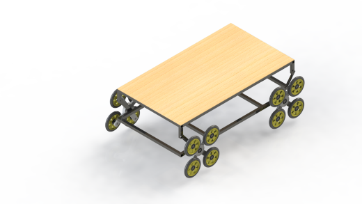 四轮爬楼梯小平板车3D图纸 STEP格式缩略图